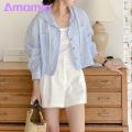 Lightweight Sun Jacket for Women Stylish Striped Hooded Cardigan for Women Sun Protection Jacket Top for Summer Women Sun Protection Jacket. 