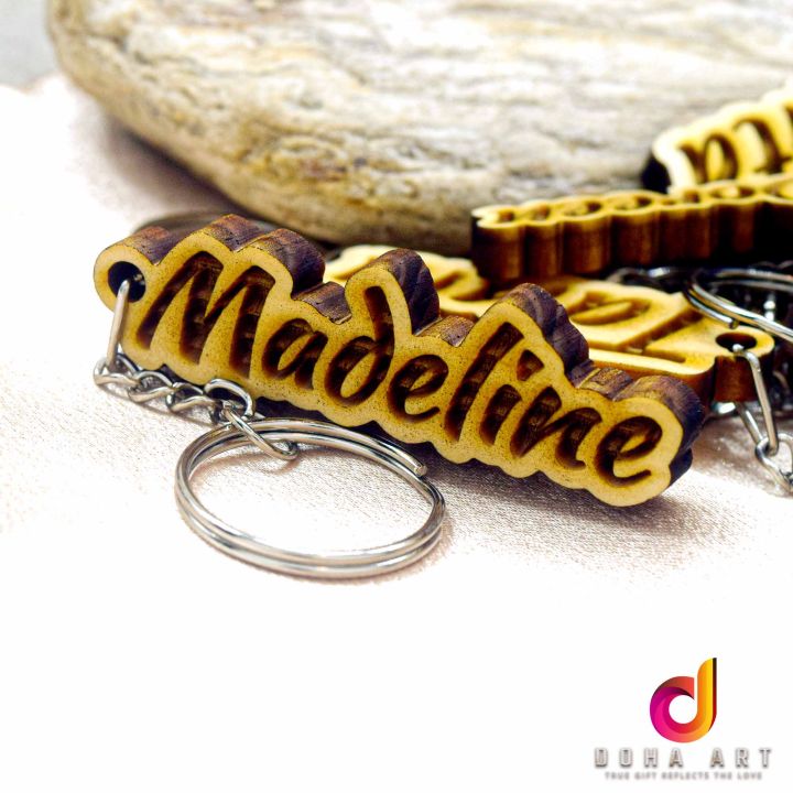 Customized Name Key Tags, Personalized Wooden Key Tags, Key Chain, Key Ring