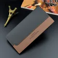 LouisWill Wallet Men Wallets Fashion Long Short Wallet PU Leather Long Wallet Business Wallets Men's Anti-theft Soft Wallet Splicing Two Fold Ultra-thin Long Wallet Travel Purses Coin Pouch ID Credit Cards Holders. 