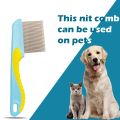 Metal Fine Tooth Nit Comb with Long Handle Professional Head Lice Comb for Detection and Nit Removal Tool for Kids, Adults, and Pets. 