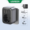 UGREEN PD 30W GaN Fast Charger AC Outlets Adapter 2 USB 1 USB-C Port Travel Plugs for iPhone 14 Xiaomi Wall Socket Power Strip Charger. 