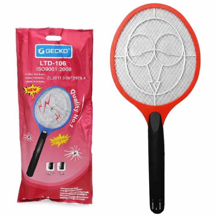 Rechargeable Mosquito Bat Fly Insect Killer Zapper GECKO /YPD Electronic Rechargeable Electric Racket