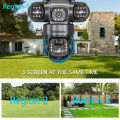 ITECH 4G SOLAR Camera  V380 Pro Triples-Lens 4G Solar With Solar Panel Network Camera CCTV Camera 4TS. 