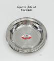 06PCS Silver Plate Set Wide (26cm/24cm) dining plates brings a touch of elegance and sophistication to every meal.. 