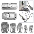 1Pc Silver 2/3/4/6/8mm Wire Rope Sleeve Fixing Clip Grip Clamp Cable Clip Double Hole Hardware Wire Ferrules Steel Wire Rope. 