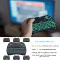 Backlit Mini Wireless Keyboard with Touchpad Mouse Combo QWERTY Keypad,Rechargeable Handheld Keyboard Remote for Smart TV,Android TV Box,Xbox,Raspberry Pi,PC. 