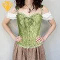 Women Corset Lace Off Shoulder Corset Top with Waist Trainer for Perfect Figure Women's Shapewear Breathable Shapewear. 