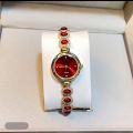 [ New Hair Straightener ] Antique Style · High-end small dial bracelet watch in cherry red · 6912 —— H. 