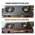 Taiko Gas Cooker with Nonstick (Black or Brown ) and Two Cosmo Burner. 