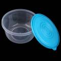 Round High Temperature Resistant Plastic Containers Set 5 Pieces/ 5 peices plastic bowl / tub set/ multicolor lid. 
