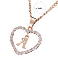 Wedding Necklace Extension Chain Name Initials Charm Necklace. 