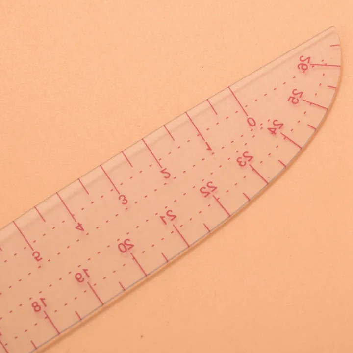 5pcs 11.8 inch Long Comma Shaped Plastic Transparent French Curve Ruler ...