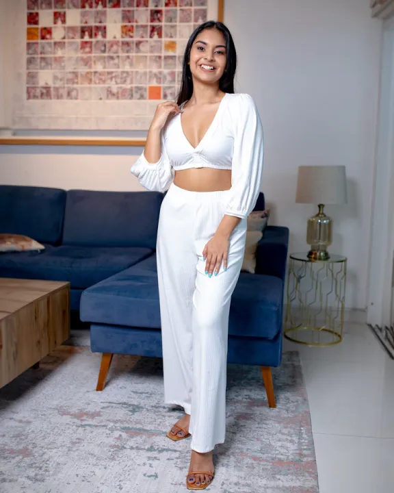Juniper Co ord Set -White