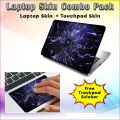 2 in 1 Laptop Skin Pack(With Free Trackpad Sticker) Laptop Sticker Asus Lenovo Hp Dell Lg With High Quality Matte Laminated. 