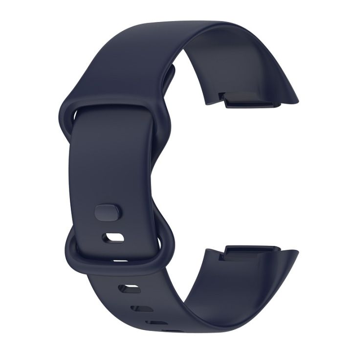 For%20Fitbit%20Charge%206%20Solid%20Color%20Butterfly%20Buckle%20Silicone%20Watch%20Band%20L%20Size%20-%20Image%203