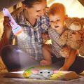【Hot】 Kids Toys For Girls Baby Sleeping Light Up Toys Cute Cartoon Story Book Flashlight Projector Torch Lamp Early Education Toy. 