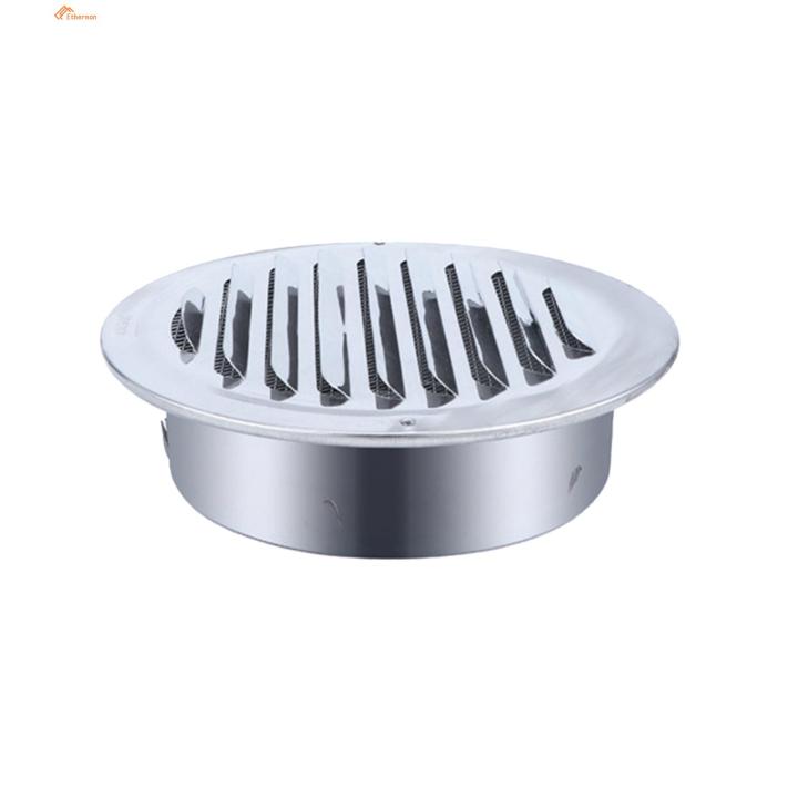 Ethereon Air Vent Outlet Anti-Rust Stainless Steel Flat Ducting Air Ventilation Outlet with Screen Mesh