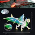 Large Fire-Breathing Dragon Character Set Western Mythology Warcraft Hellhound Model Dinosaur Hand-Made Collection Model. 