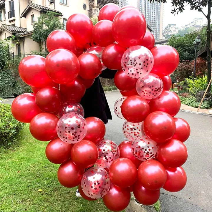 100%20pcs%20Set%20Red%20Balloons%20And%20Red%20Confetti%20Balloons%2010%20inch%20Premium%20Latex%20Balloons%20%20-%20Red%20Party%20Decorations%20Wedding%20Birthday%20anniversary%20Decoration%20fun%20-%20Image%204