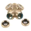 Garden Brass Spray Misting Nozzle 4-Hole Sprinklers Fitting Hose Water Connector High Quality Spray Nozzle. 