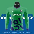 Wholesale Custom Sublimated Mash Polyester Fabric Printed Youth Soccer Jersey Shirts Long Sleeve Football Shirt For Men WO-X1130. 