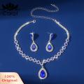 Carat Faux Crystal Jewelry Set Sparkling Waterdrop Crystal Choker Necklace Earrings Set for Women 2pcs/set Wedding Jewelry Women Wedding Jewelry Set. 