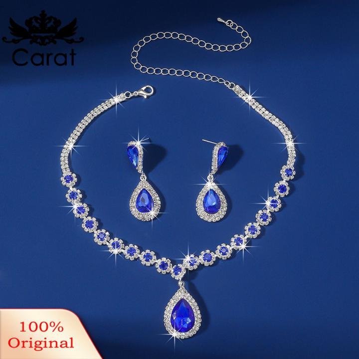 Carat%20Faux%20Crystal%20Jewelry%20Set%20Sparkling%20Waterdrop%20Crystal%20Choker%20Necklace%20Earrings%20Set%20for%20Women%202pcs/set%20Wedding%20Jewelry%20Women%20Wedding%20Jewelry%20Set%20-%20Image%206