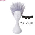 High Quality Gojo Satoru Cosplay Wig Jujutsu Kaisen Gojo Short Heat Resistant Synthetic Hair Anime Cosplay Wigs + Wig Cap. 