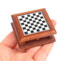【Dream Sailing Store 】1:12 Miniature Chess Board Box Set Furniture Toys. 