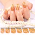 1 Sheet Nail Art Stickers Glitter Gradient UV Gel Polish Nail Wraps Strips Full Cover Nail Polish Stickers Decals Manicure Tool. 