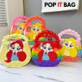 Kids Pop It Unicorn / DOLL Bag Purse Handbags Shoulder Strap Silicone Rainbow Kawaii Messenger Bag Girl Children Push Bubble Toy Gift. 