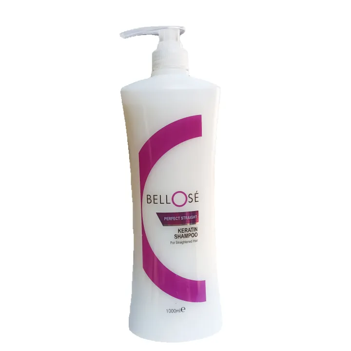 Bellose Perfect Straight Keratin Shampoo 1000ml Make Your Straightened Hair Strong , Smooth and Sleek