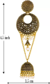 Exclusive Golden Long Party Wear Hanging Earrings. 