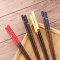 Durable Healthy Reusable Restaurant Cooking Japanese Wood Cherry Pattern Dinnerware Tableware Sushi Chopsticks Wooden Chopsticks. 