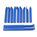 11pcs Metal Carbide Welding CNC Lathe Tools Carbide Brazed Tipped Cutter Tool Bit Cutting Kit 8mm 10mm Optional. 