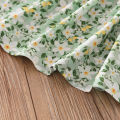 Bear Leader Girls Casual Dresses 2022 New Summer Kids Baby Flowers Print Green Party 4-7Y. 