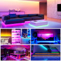 5M Multicolor LED Light Strip Color Changing Music Sync RGB Color for Decoration Home Party Lights with Remote Control. 
