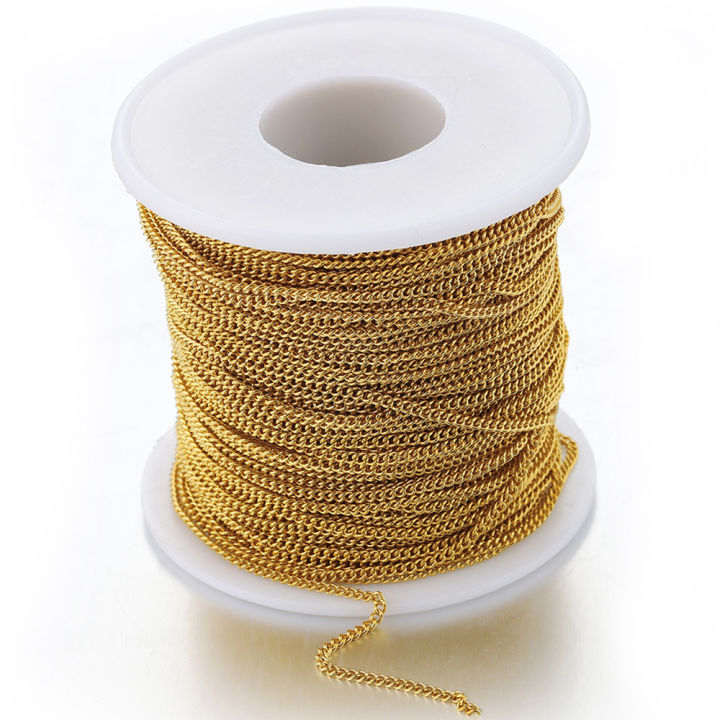1/2/5/10Meter%202.0/2.5mm%20Gold%20Stainless%20Steel%20Flat%20Cable%20Necklace%20Chains%20Accessories%20For%20Bracelet%20Jewelry%20Makings%20Components%20DIY%20-%20Image%207