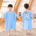 Children's Bath Dress Pure Cotton Towel Material Spring and Autumn Boys and Girls Absorbent Bathrobe Baby Bathrobe Cloak Cartoon Bath Towel Summer. 