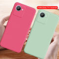 Realme C30/C30S Phone Case Lens Protection Casing Solid Straight Edge Liquid Silicone Soft TPU Back Cover -N10. 
