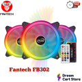 Fantech FB302 TYPHOON RGB FAN 3n1 W/ HUB AND REMOTE CONTROL. 