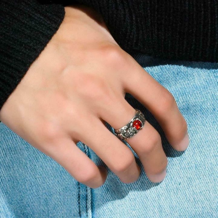 Lucky%20Pixiu%20Ring%20Chinese%20Fengshui%20Wealth%20Jewelry%20Retro%20Open%20Adjustable%20Ring%20for%20Unisex%20-%20Image%207
