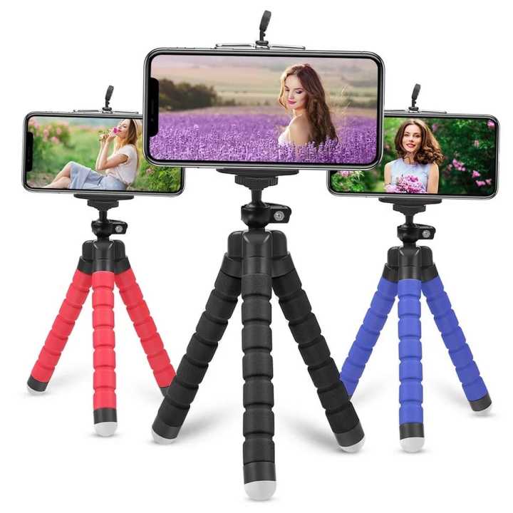 360 Rotation Flexible Mini Tripod Portable Flexi Pod Octopus Tripod Digital DSLR Camera Phone Stand Bracket Mount Clip Monopod Phone Holder Selfie Stick for Smart Phone Samsung 125796668 Styles_LK Online