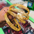 Gold Plated Guarantee Two Bangle   Crystal White Stone Bracelet for Women Long-Lasting Guaranteed Free Gift Box RG-WB. 