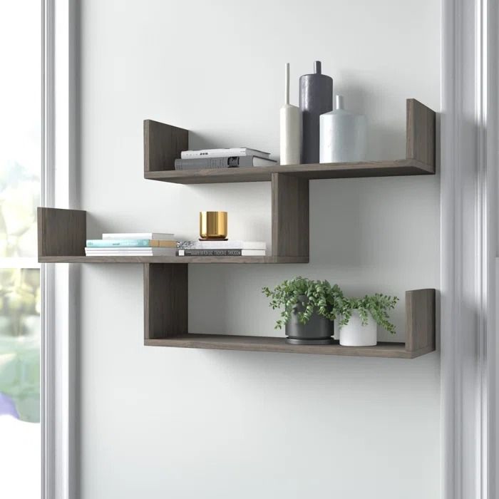 Modern Wall Fixture accent shelf brings clean lines and architectural style to any blank wall in your Home,Office,StudyHall