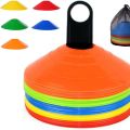 Training Marker - 40 Pieces - Practise Flat Cones Cone Plastic Cone Colour Color Colours Football Volleyball Athletic Cricket Yellow Green Blue Orange Red Sanabil Sanaabil. 