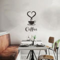 Coffee Wall Sticker Shop Restaurant Wall Decor Art DIY Decorative Sticker. 