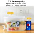 Refrigerator Water Jug with Faucet, 3.5L Drink Dispenser for Cold Beverages, Compact and Transparent for Easy Fridge Storage. 