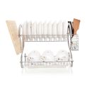 2-Layer Dish Drainer, Sttech1 Multifunction S-Shaped Dual Layers Dish Drying Rack Kitchen Collection. 