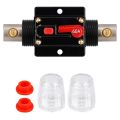 12V-24V DC Fuse Holder,Audio Circuit Breaker,Auto Car Stereo Inline Fuse Holders, Manual Reset 60A. 